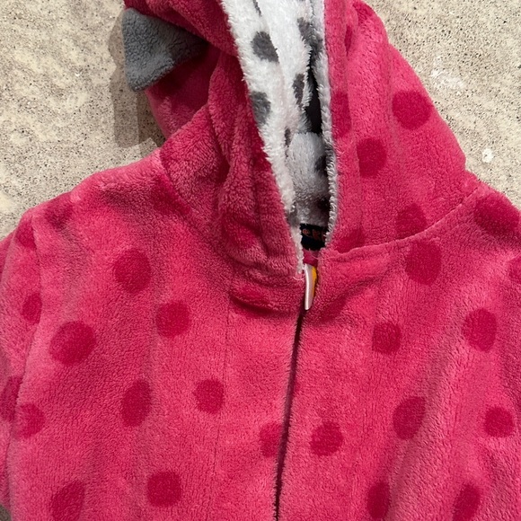 Adorable Pink Polka Dot Kids Pajama Robe - Picture 3 of 6